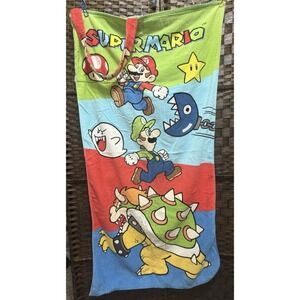Nintendo Super Mario Luigi Beach Towel 53"x28" Converts to tote